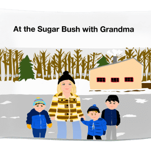 At the Sugar Bush with Grandma